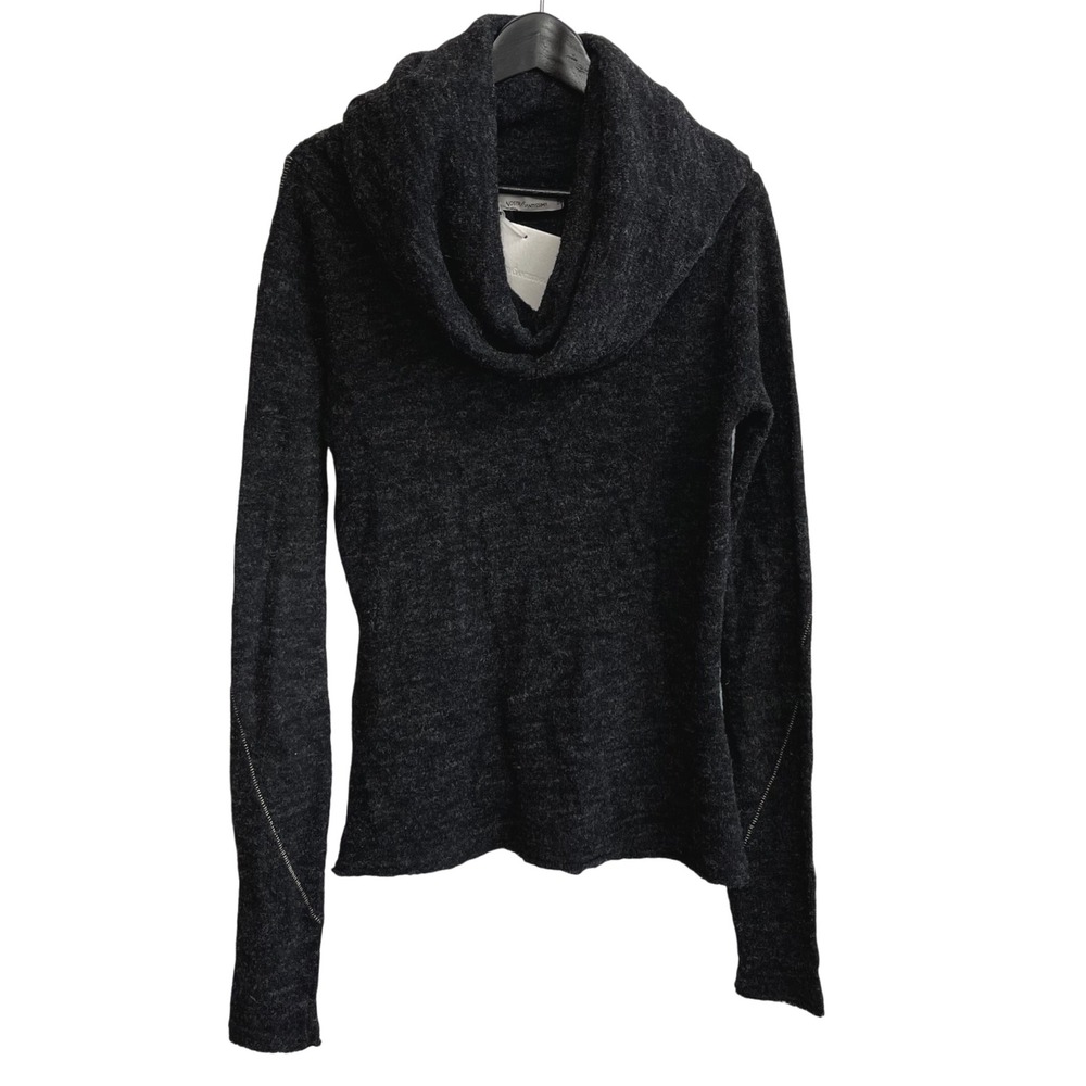 NOSTRASANTISSIMA Charcoal Grey Cowl Neck Long Sleeve Knit Sweater  Sz 42‎ US M